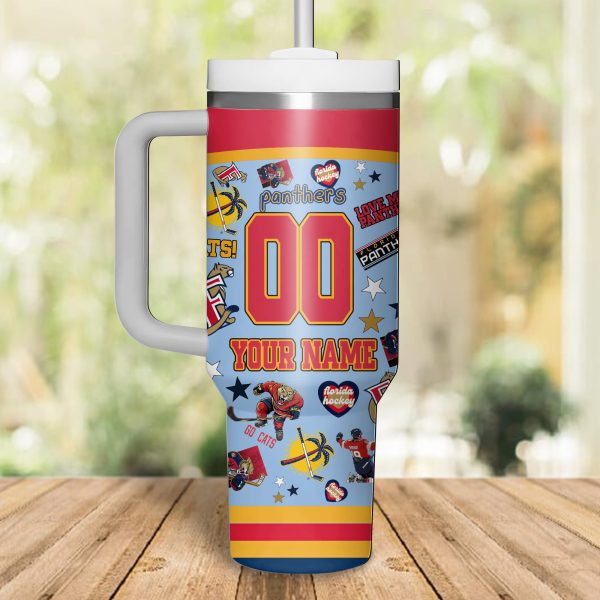 Florida Panthers NHL Custom Stanley Quencher 30oz-40oz Stainless Steel - Image 3