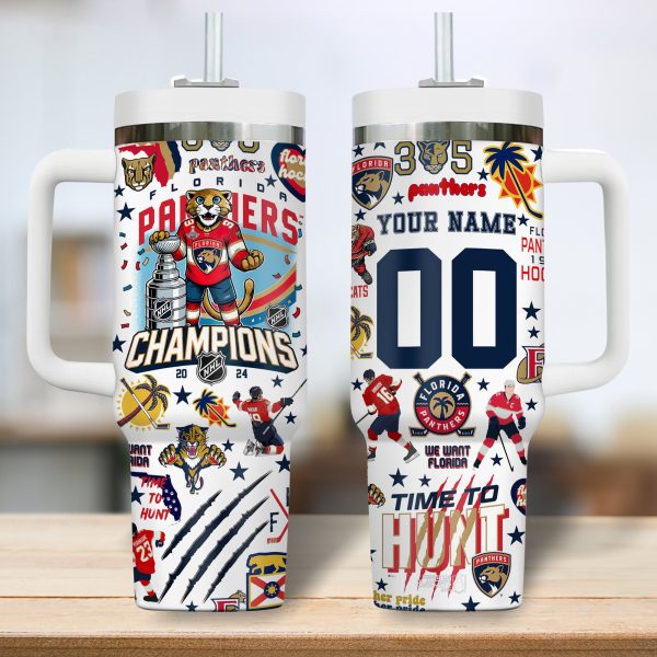 Florida Panthers NHL Custom Stanley Quencher 30oz-40oz Stainless Steel Tumbler Hot And Cold Tumbler