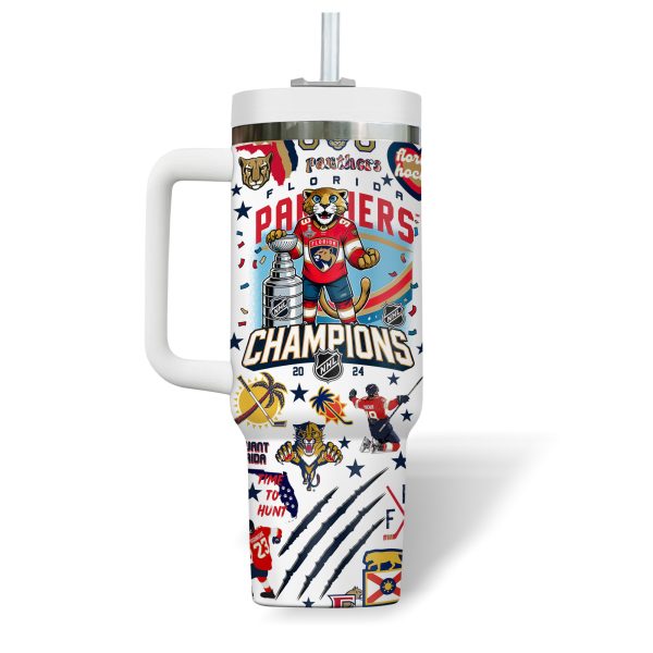 Florida Panthers NHL Custom Stanley Quencher 30oz-40oz Stainless Steel Tumbler Hot And Cold Tumbler - Image 3
