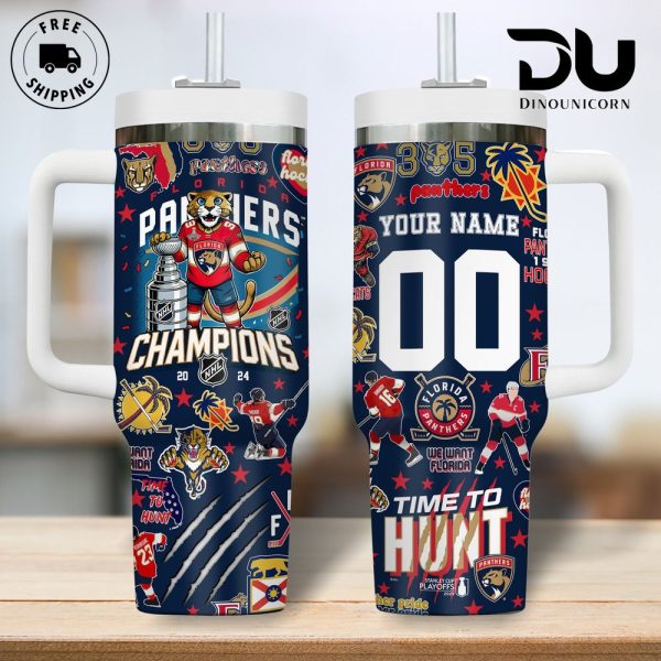 Florida Panthers NHL Cup Champions 2024 Custom Stanley Quencher 30oz-40oz Stainless Steel Tumbler Hot And Cold Tumbler - Image 2