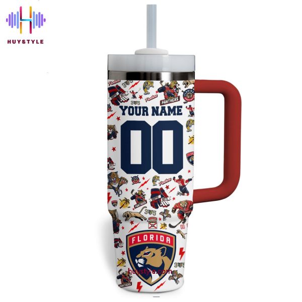 Florida Panthers NHL Custom Stanley Quencher 30oz-40oz Stainless Steel Tumbler Hot And Cold Tumbler - Image 3