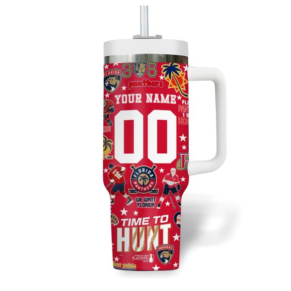 Florida Panthers NHL Custom Stanley Quencher 30oz-40oz Stainless Steel Tumbler Hot And Cold Tumbler - Image 2