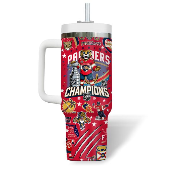 Florida Panthers NHL Custom Stanley Quencher 30oz-40oz Stainless Steel Tumbler Hot And Cold Tumbler - Image 3