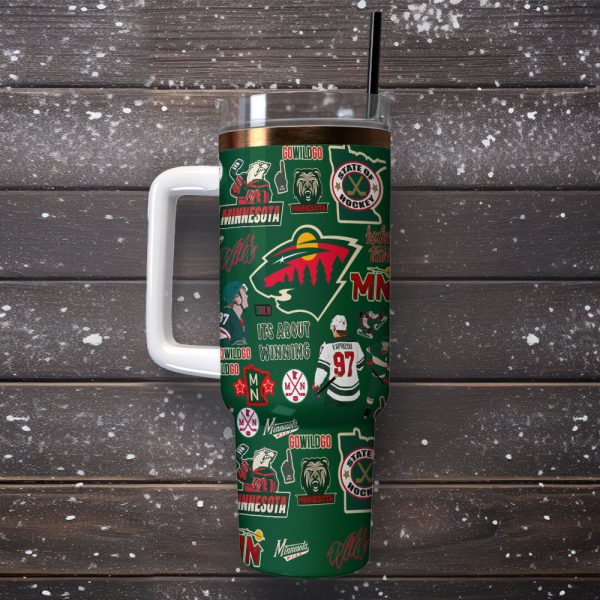 Minnesota Wild NHL Sports Custom Stanley Quencher 30oz-40oz Stainless Steel Tumbler Hot And Cold Tumbler - Image 2