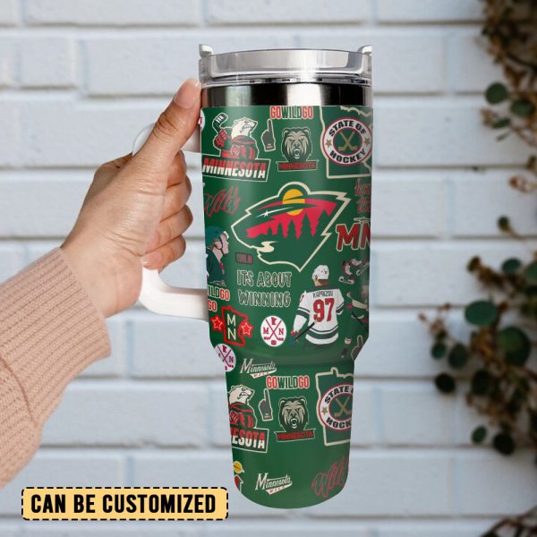Minnesota Wild NHL Sports Custom Stanley Quencher 30oz-40oz Stainless Steel Tumbler Hot And Cold Tumbler - Image 3