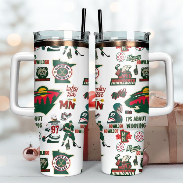 Minnesota Wild NHL Sport Custom Stanley Quencher 30oz-40oz Stainless Steel Tumbler - Image 3