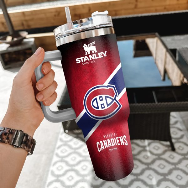 NHL Montreal Canadiens Custom Stanley Quencher 30oz-40oz Stainless Steel Tumbler Hot And Cold Tumbler
