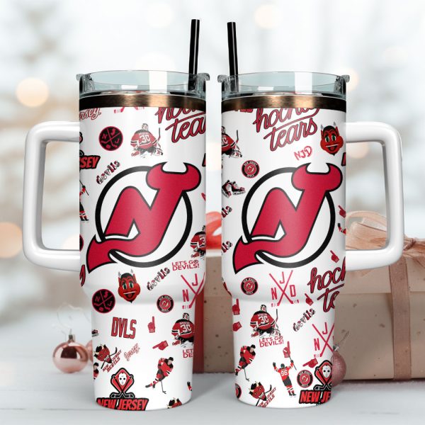 New Jersey Devils Ice Hockey NHL Sport Custom Stanley Quencher 30oz-40oz Stainless Steel Tumbler - Image 2