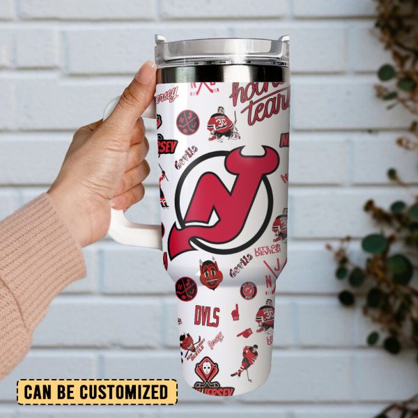 New Jersey Devils Ice Hockey NHL Sport Custom Stanley Quencher 30oz-40oz Stainless Steel Tumbler - Image 3