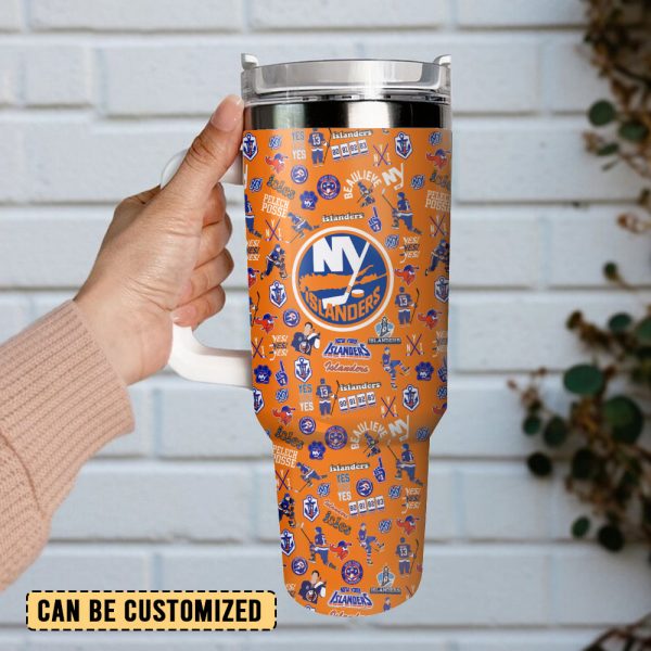 New York Islanders Ice Hockey NHL Sport Custom Stanley Quencher 30oz-40oz Stainless Steel Tumbler - Image 3