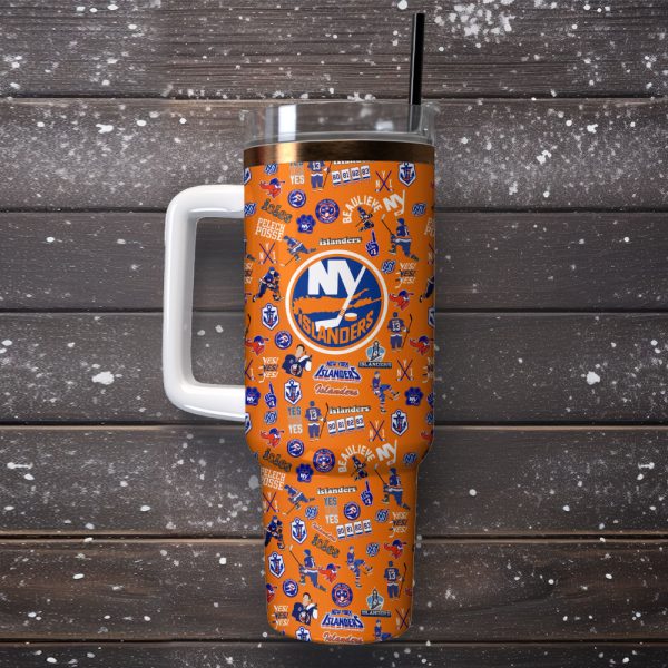 New York Islanders Ice Hockey NHL Sport Custom Stanley Quencher 30oz-40oz Stainless Steel Tumbler - Image 4