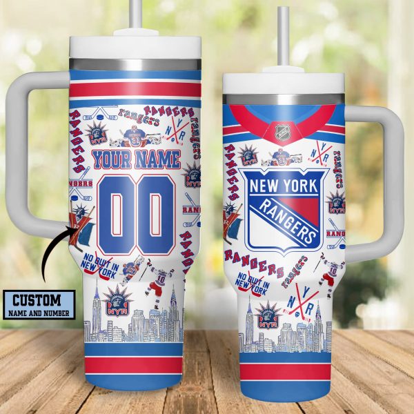 New York Rangers NHL Custom Stanley Quencher 30oz-40oz Stainless Steel