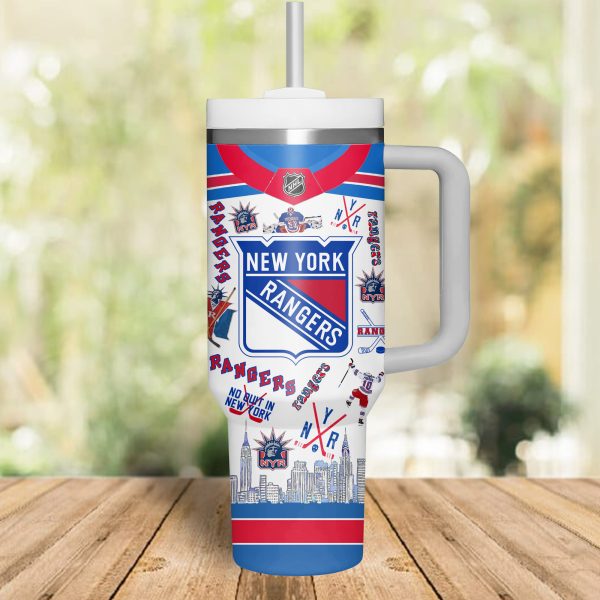 New York Rangers NHL Custom Stanley Quencher 30oz-40oz Stainless Steel - Image 3