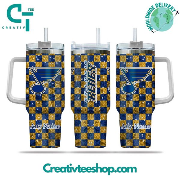 St Louis Blues NHL Custom Stanley Quencher 30oz-40oz Stainless Steel Tumbler Hot And Cold Tumbler