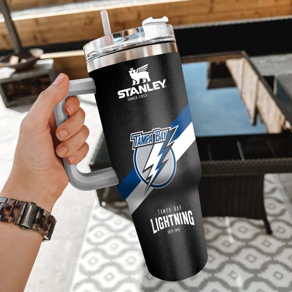 NHL Tampa Bay Lightning Custom Stanley Quencher 30oz-40oz Stainless Steel Tumbler Hot And Cold Tumbler