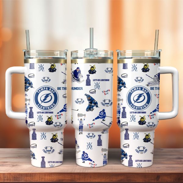 Tampa Bay Lightning Ice Hockey NHL Sport Custom Stanley Quencher 30oz-40oz Stainless Steel Tumbler