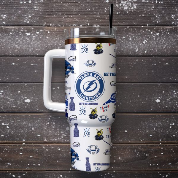 Tampa Bay Lightning Ice Hockey NHL Sport Custom Stanley Quencher 30oz-40oz Stainless Steel Tumbler - Image 4