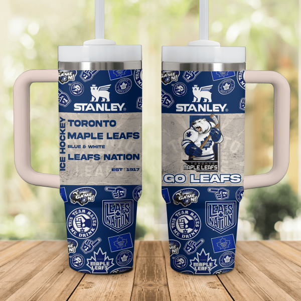 Toronto Maple Leafs NHL Custom Stanley Quencher 30oz-40oz Stainless Steel Tumbler Hot And Cold Tumbler - Image 2