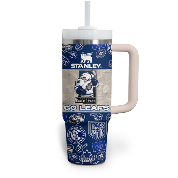 Toronto Maple Leafs NHL Custom Stanley Quencher 30oz-40oz Stainless Steel Tumbler Hot And Cold Tumbler - Image 3