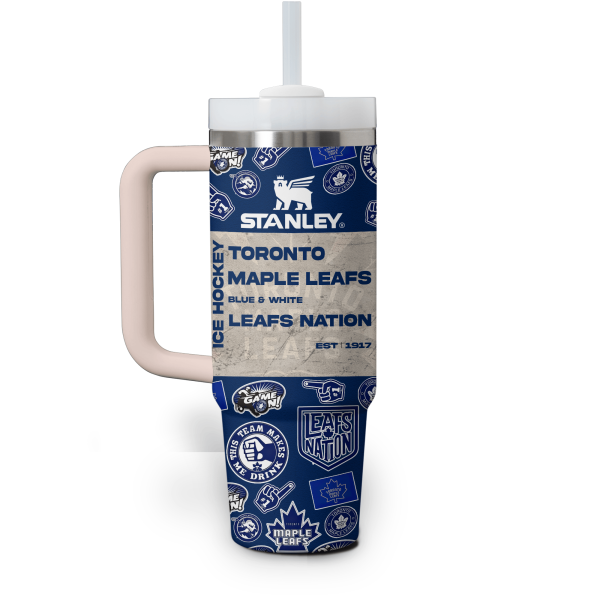 Toronto Maple Leafs NHL Custom Stanley Quencher 30oz-40oz Stainless Steel Tumbler Hot And Cold Tumbler - Image 4