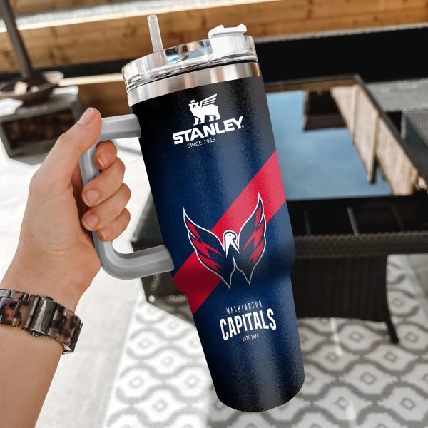 NHL Washington Capitals Custom Stanley Quencher 30oz-40oz Stainless Steel Tumbler Hot And Cold Tumbler
