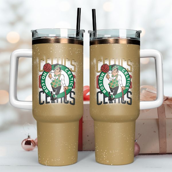 Boston Celtics NBA Sport Custom Stanley Quencher 30oz-40oz Stainless Steel Tumbler