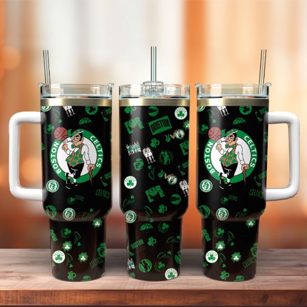 Boston Celtics NBA Sport Custom Stanley Quencher 30oz-40oz Stainless Steel Tumbler