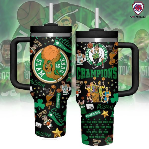 Boston Celtics NBA Custom Stanley Quencher 30oz-40oz Stainless Steel Tumbler Hot And Cold Tumbler