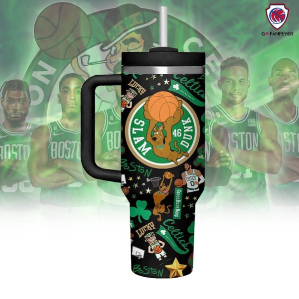 Boston Celtics NBA Custom Stanley Quencher 30oz-40oz Stainless Steel Tumbler Hot And Cold Tumbler - Image 2