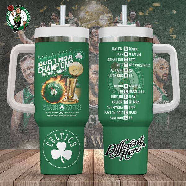 Boston Celtics NBA Custom Stanley Quencher 30oz-40oz Stainless Steel Tumbler Hot And Cold Tumbler