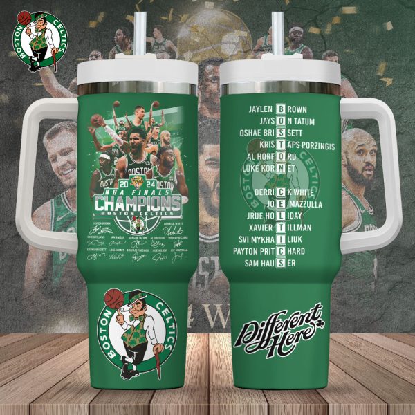 Boston Celtics NBA Custom Stanley Quencher 30oz-40oz Stainless Steel Tumbler Hot And Cold Tumbler
