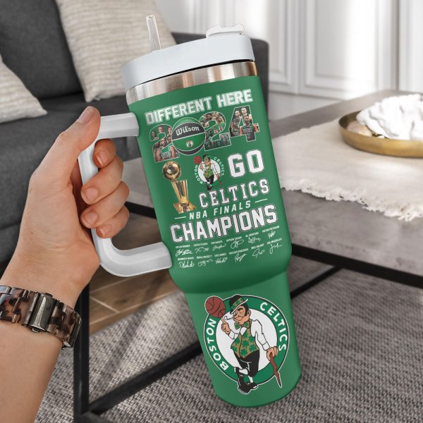 Boston Celtics NBA Custom Stanley Quencher 30oz-40oz Stainless Steel Tumbler Hot And Cold Tumbler - Image 2