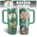 Boston Celtics NBA Custom Stanley Quencher 30oz-40oz Stainless Steel Tumbler Hot And Cold Tumbler
