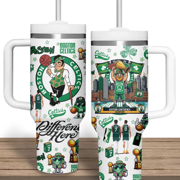 Boston Celtics NBA Custom Stanley Quencher 30oz-40oz Stainless Steel Tumbler Hot And Cold Tumbler