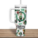 Boston Celtics NBA Custom Stanley Quencher 30oz-40oz Stainless Steel Tumbler Hot And Cold Tumbler