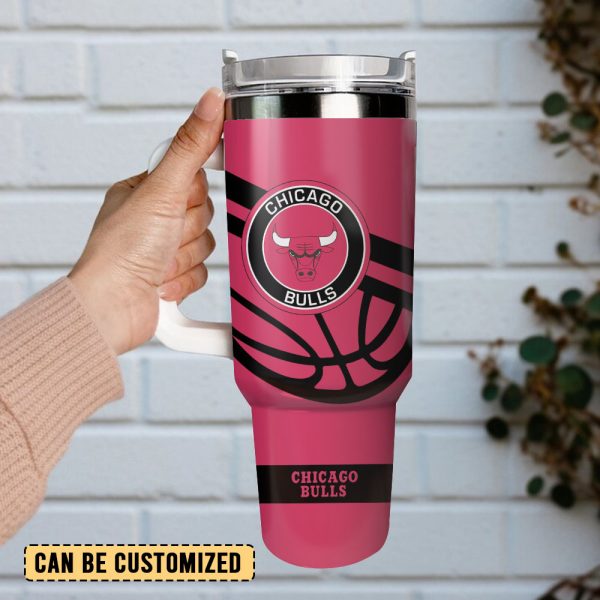 Chicago Bulls Basketball NBA Sport Custom Stanley Quencher 30oz-40oz Stainless Steel Tumbler Hot And Cold Tumbler - Image 2