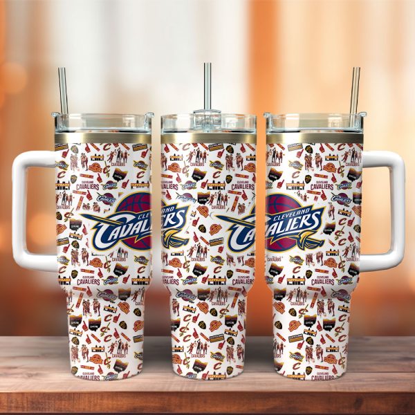 Cleveland Cavaliers NBA Custom Stanley Quencher 30oz-40oz Stainless Steel Tumbler Hot And Cold Tumbler