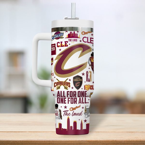 Cleveland Cavaliers NBA Custom Stanley Quencher 30oz-40oz Stainless Steel Tumbler - Image 6