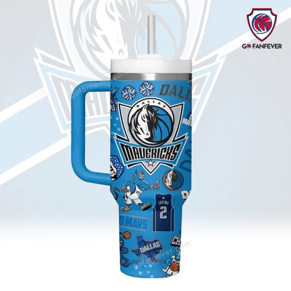 Dallas Mavericks NBA Custom Stanley Quencher 30oz-40oz Stainless Steel Tumbler Hot And Cold Tumbler - Image 2