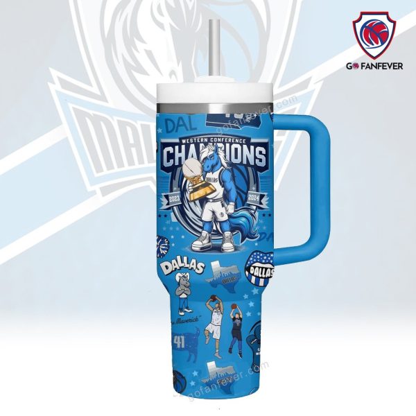 Dallas Mavericks NBA Custom Stanley Quencher 30oz-40oz Stainless Steel Tumbler Hot And Cold Tumbler - Image 3