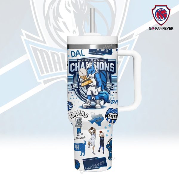 Dallas Mavericks NBA Custom Stanley Quencher 30oz-40oz Stainless Steel Tumbler Hot And Cold Tumbler - Image 2
