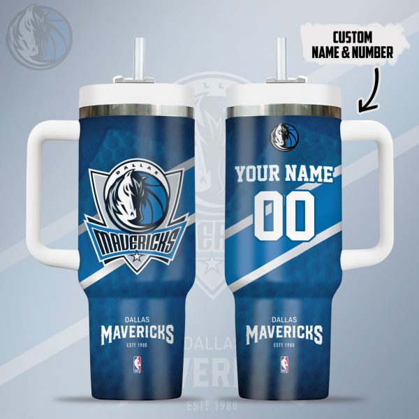 Dallas Mavericks NBA Custom Stanley Quencher 30oz-40oz Stainless Steel Tumbler Hot And Cold Tumbler