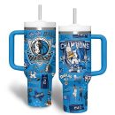 Dallas Mavericks NBA Custom Stanley Quencher 30oz-40oz Stainless Steel Tumbler