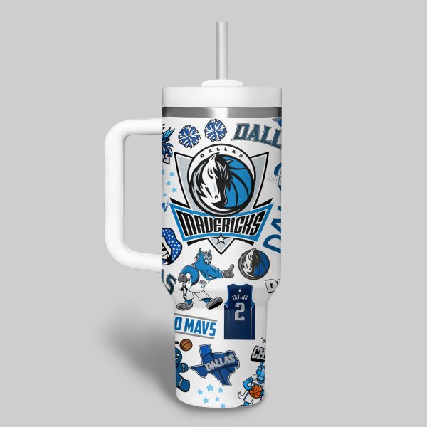 Dallas Mavericks NBA Custom Stanley Quencher 30oz-40oz Stainless Steel Tumbler - Image 6
