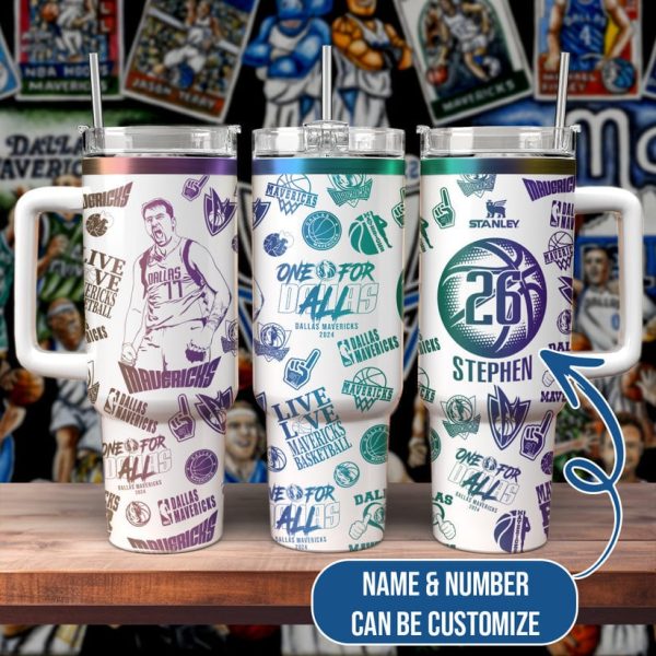Dallas Mavericks NBA Custom Stanley Quencher 30oz-40oz Stainless Steel Tumbler Hot And Cold Tumbler