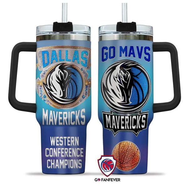 Dallas Mavericks NBA Custom Stanley Quencher 30oz-40oz Stainless Steel Tumbler Hot And Cold Tumbler - Image 3