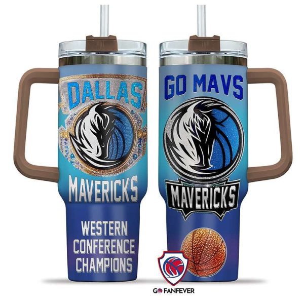 Dallas Mavericks NBA Custom Stanley Quencher 30oz-40oz Stainless Steel Tumbler Hot And Cold Tumbler - Image 4