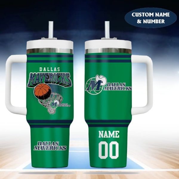 Dallas Mavericks NBA Custom Stanley Quencher 30oz-40oz Stainless Steel Tumbler Hot And Cold Tumbler