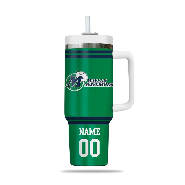 Dallas Mavericks NBA Custom Stanley Quencher 30oz-40oz Stainless Steel Tumbler Hot And Cold Tumbler - Image 2