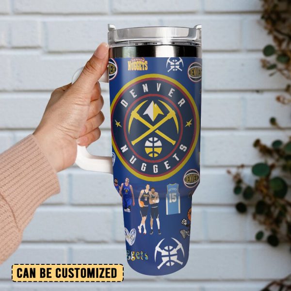 Denver Nuggets NBA Sports Custom Stanley Quencher 30oz-40oz Stainless Steel Tumbler Hot And Cold Tumbler - Image 3